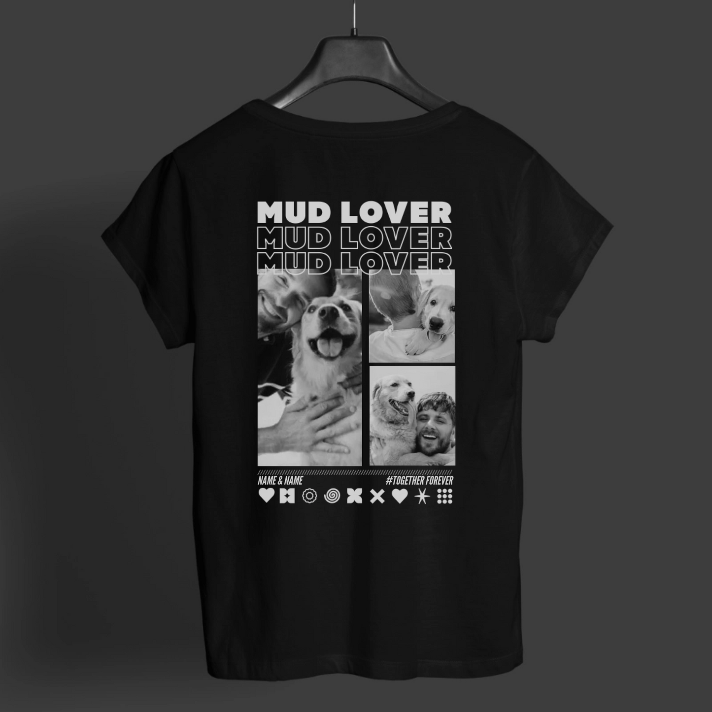 T-Shirt DOG LOVER mit Deinen Fotos personalisiert
