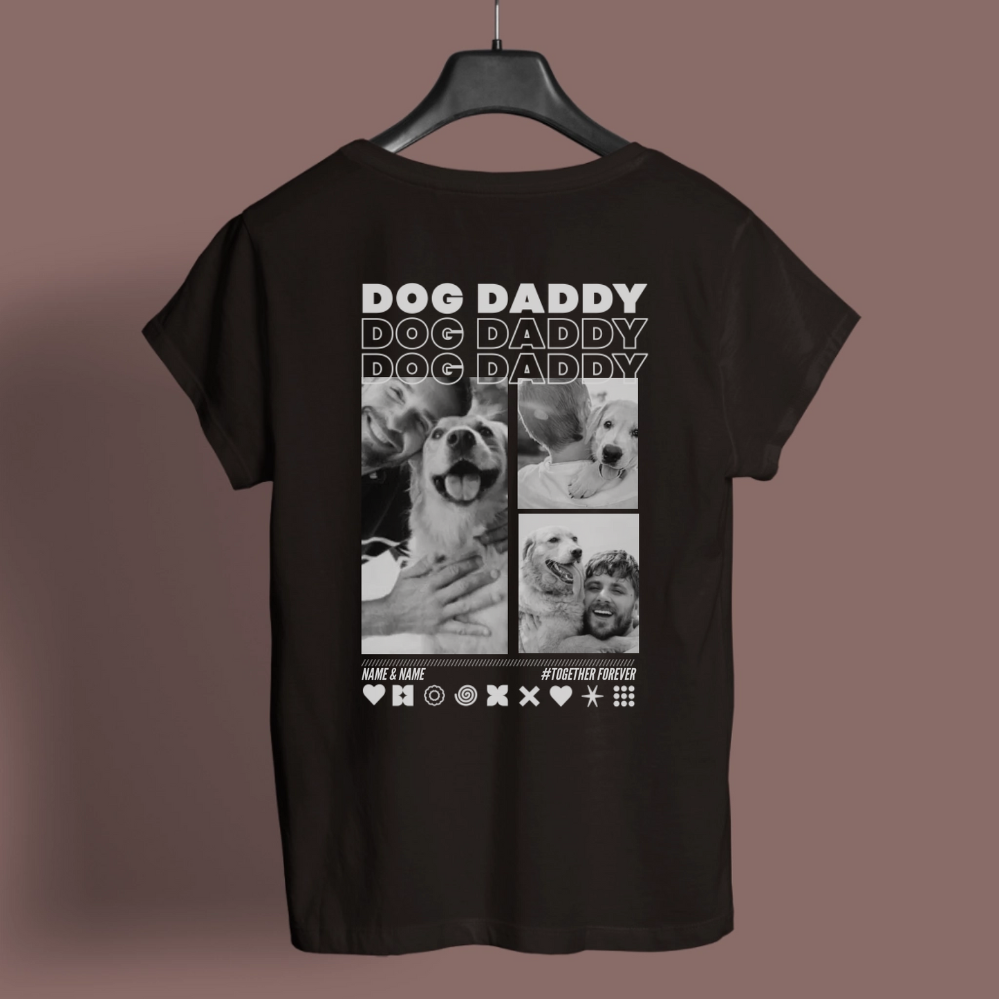 T-Shirt DOG LOVER mit Deinen Fotos personalisiert