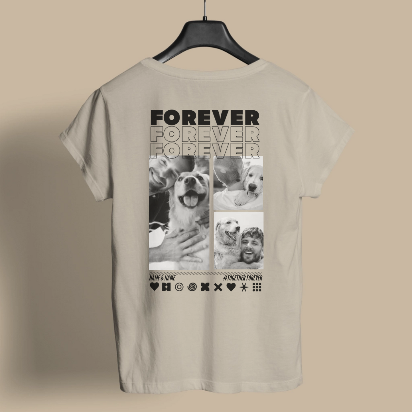 T-Shirt DOG LOVER mit Deinen Fotos personalisiert