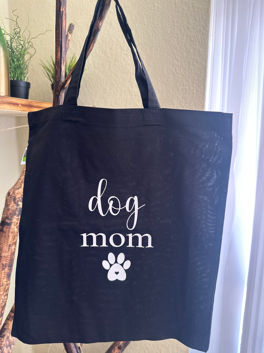Einkaufsbeutel Schwarz 'Dogmom'