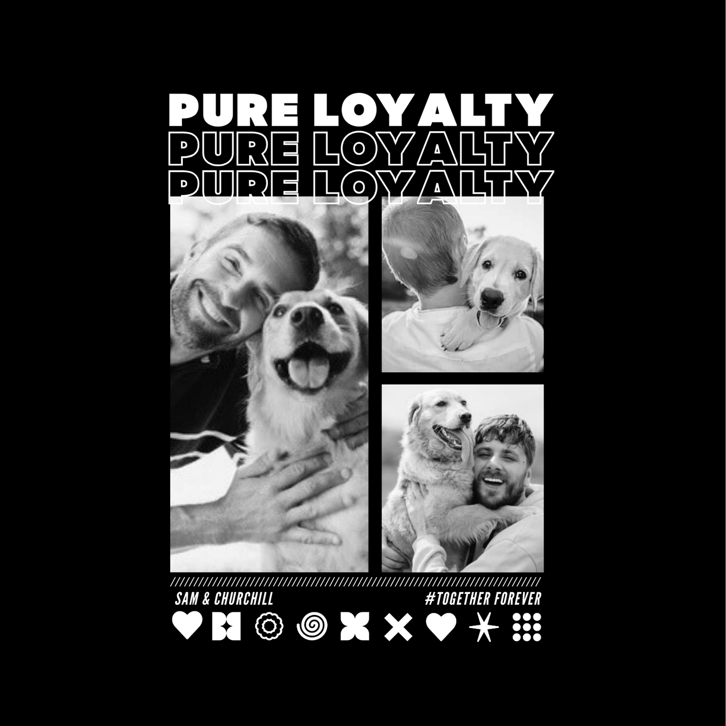 T-Shirt DOG LOVER mit Deinen Fotos personalisiert