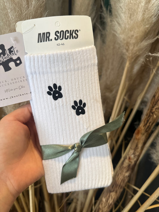 Socken mit Pfotenaufdruck