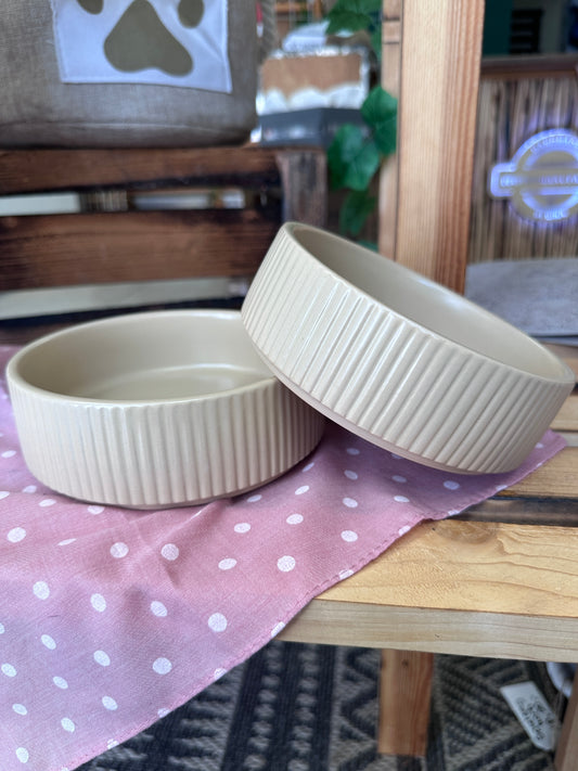 Keramik Hundenapf Beige