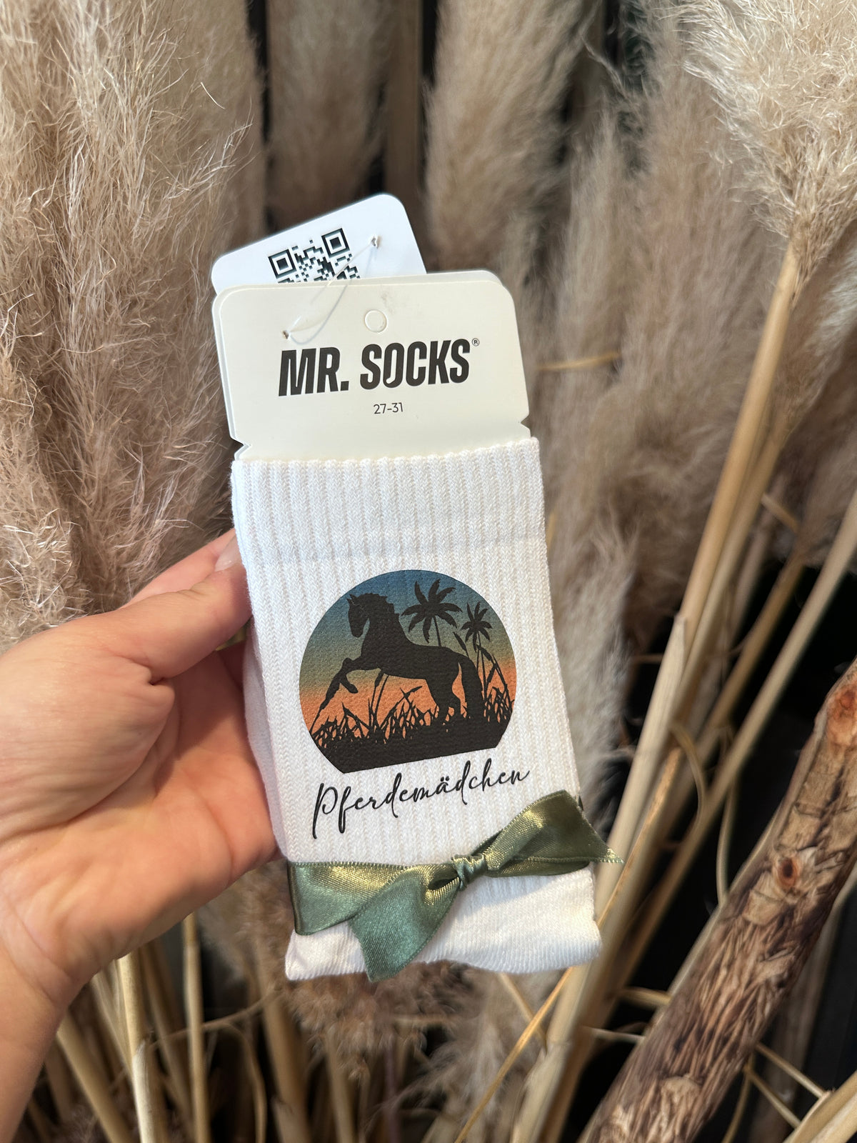 Socken 'Pferdemädchen' mit rundem Bild