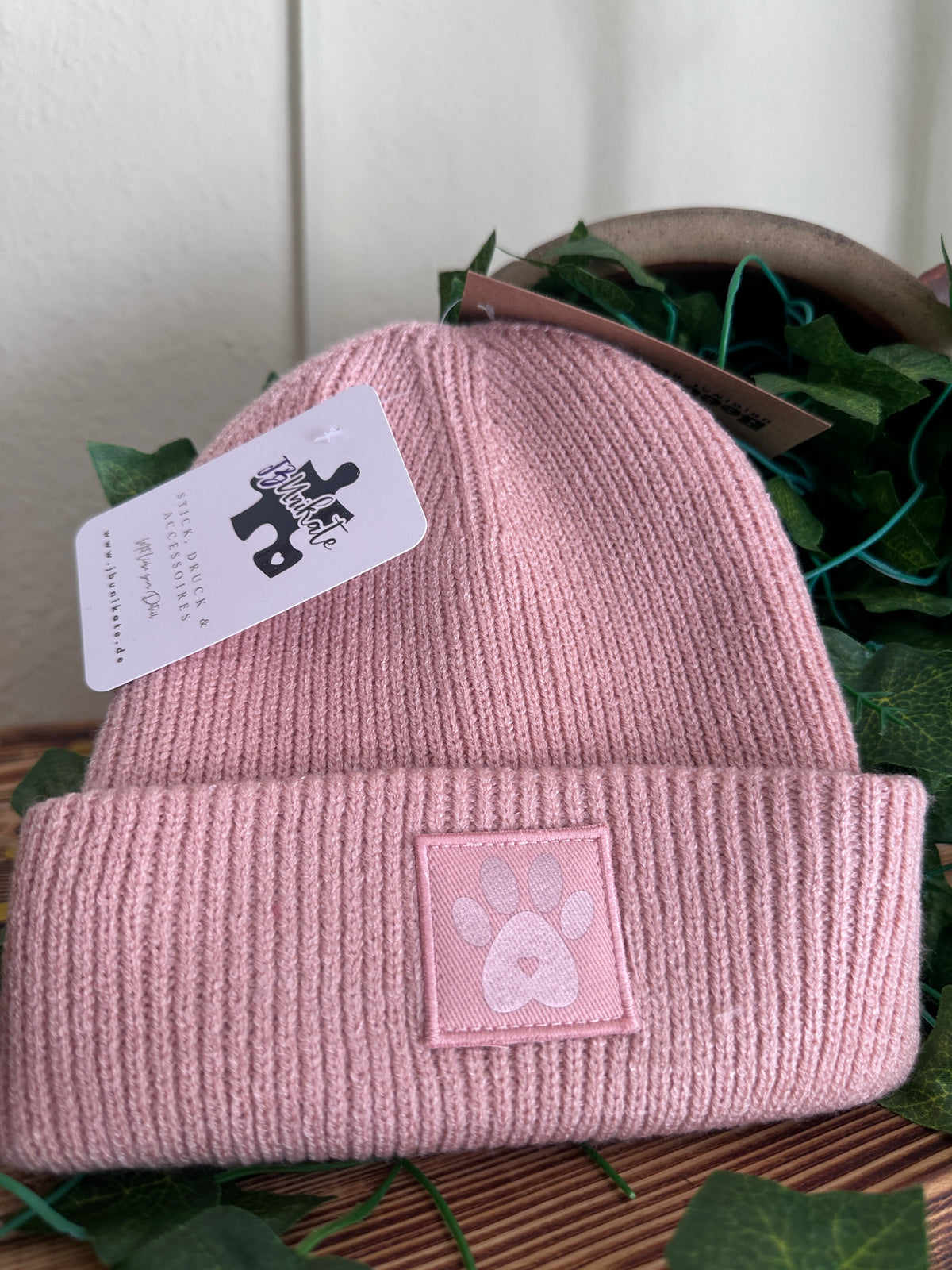 Kindermütze mit Pfote - 100% recyceltes Polyester